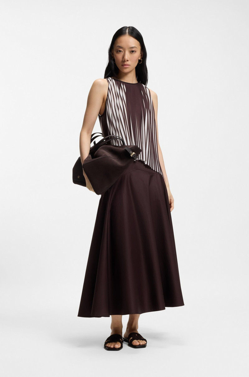 BOSS A-LINE TOP WITH TWO-TONE PLISSÉ PLEATS outlook