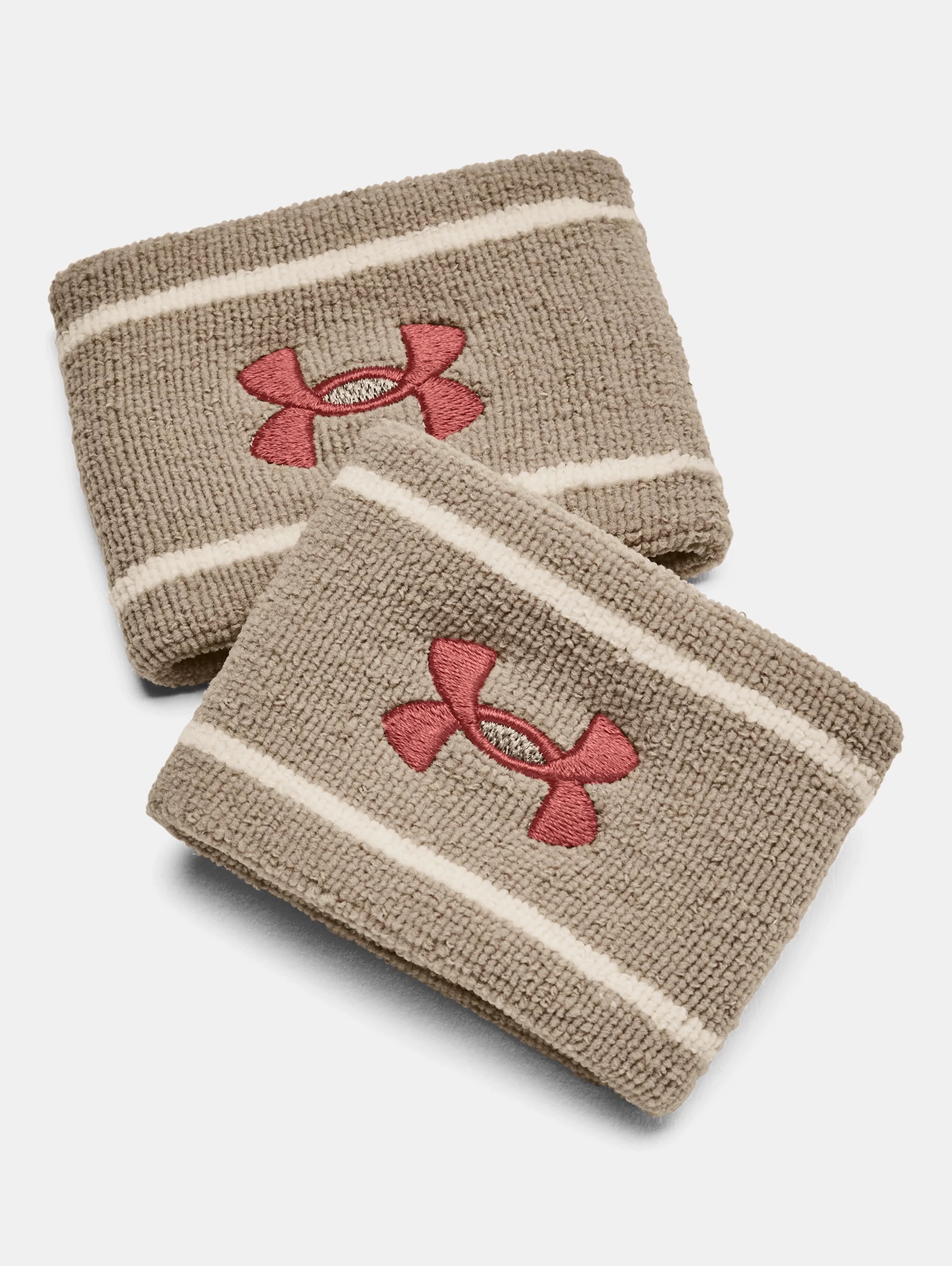 Unisex UA Striped Performance Terry 2-Pack Wristbands - 1