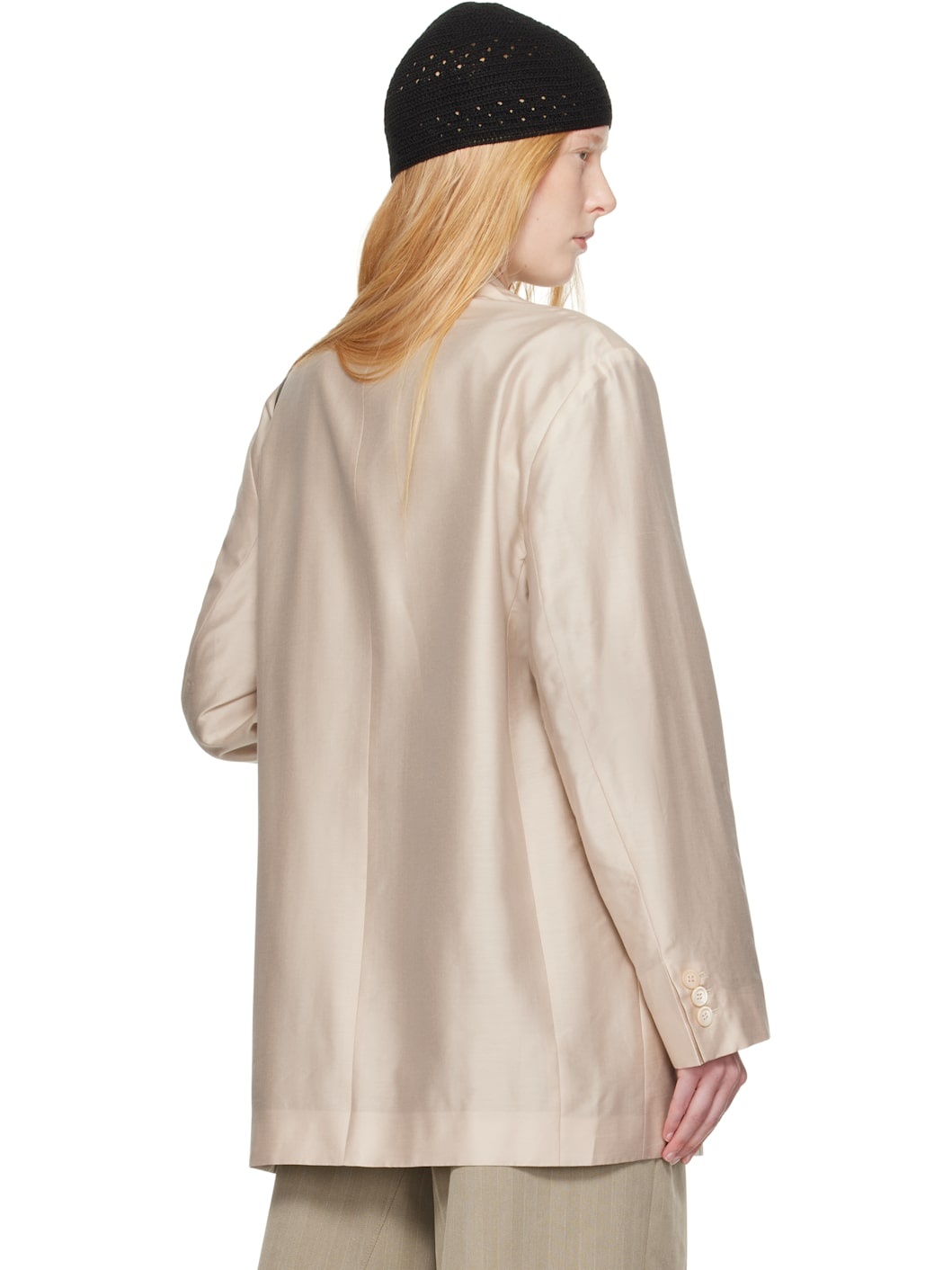 WORK SHOP Emporio Armani Beige Pomposo Coat - 3