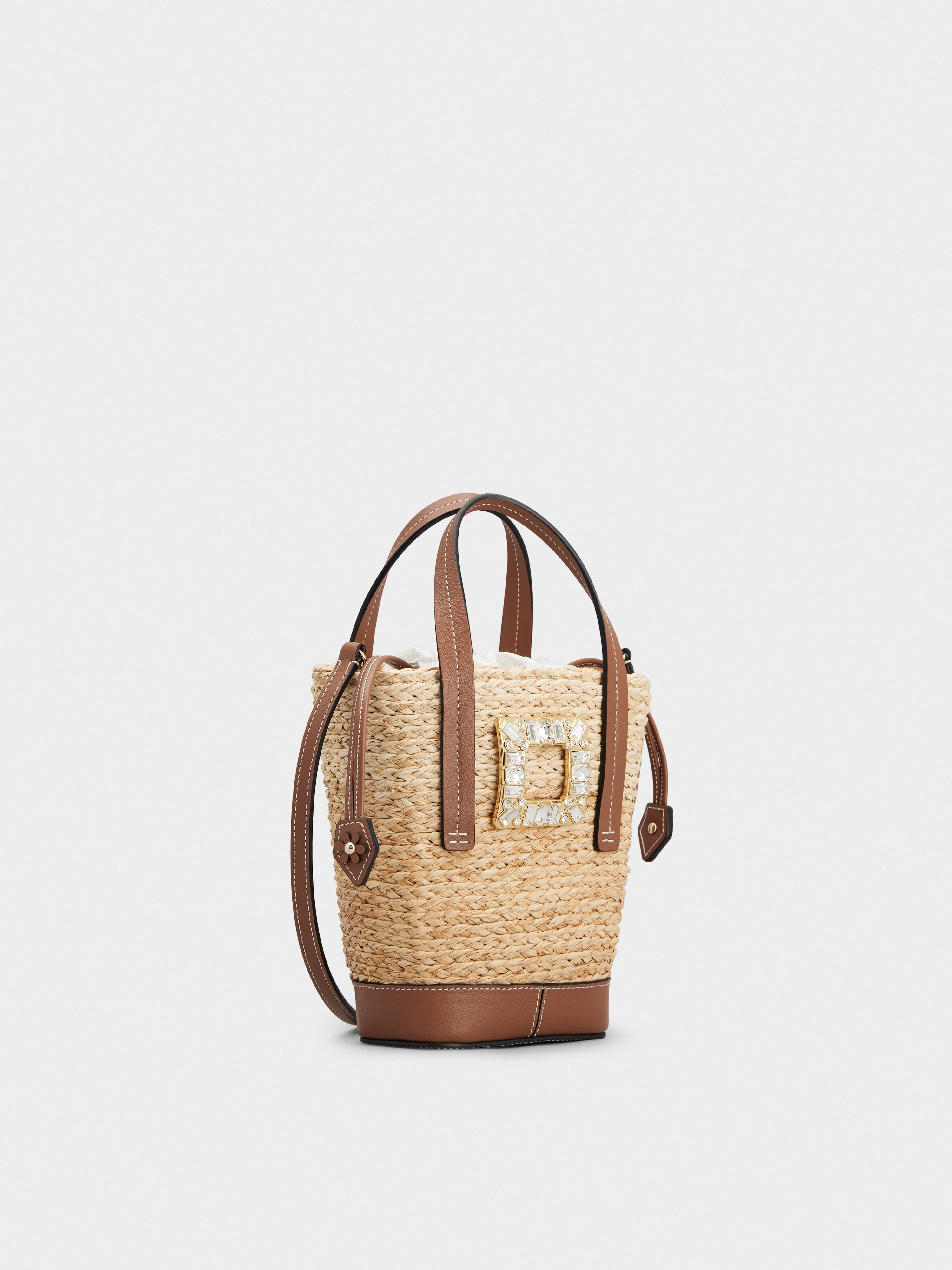 Viv' Skate Bucket Bag in raffia - 3
