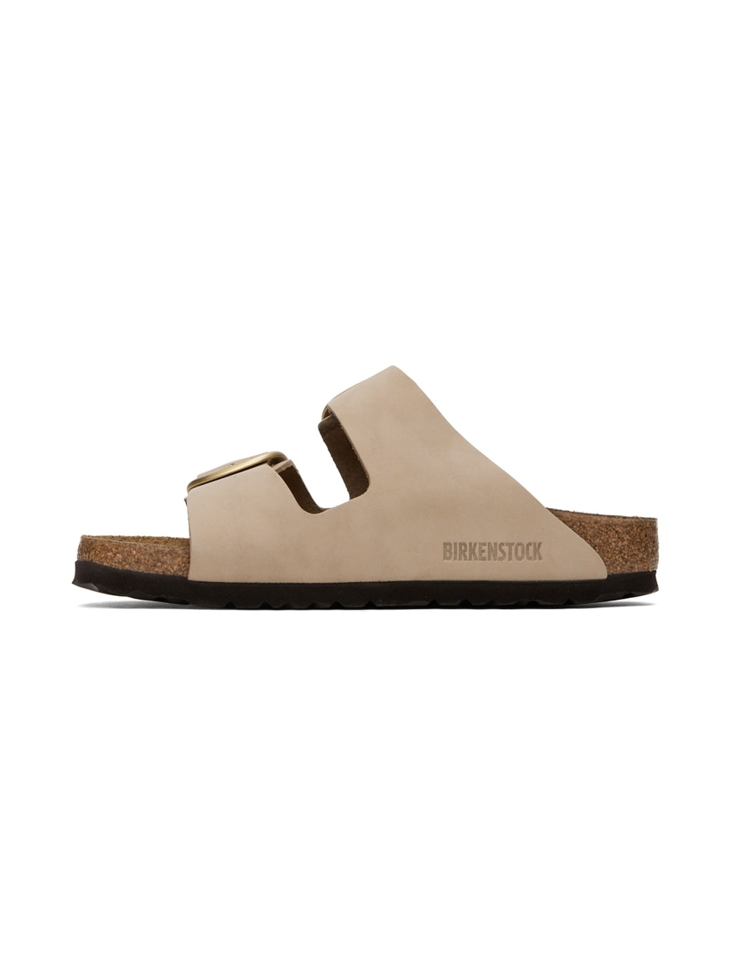 Taupe Narrow Arizona Big Buckle Sandals - 3