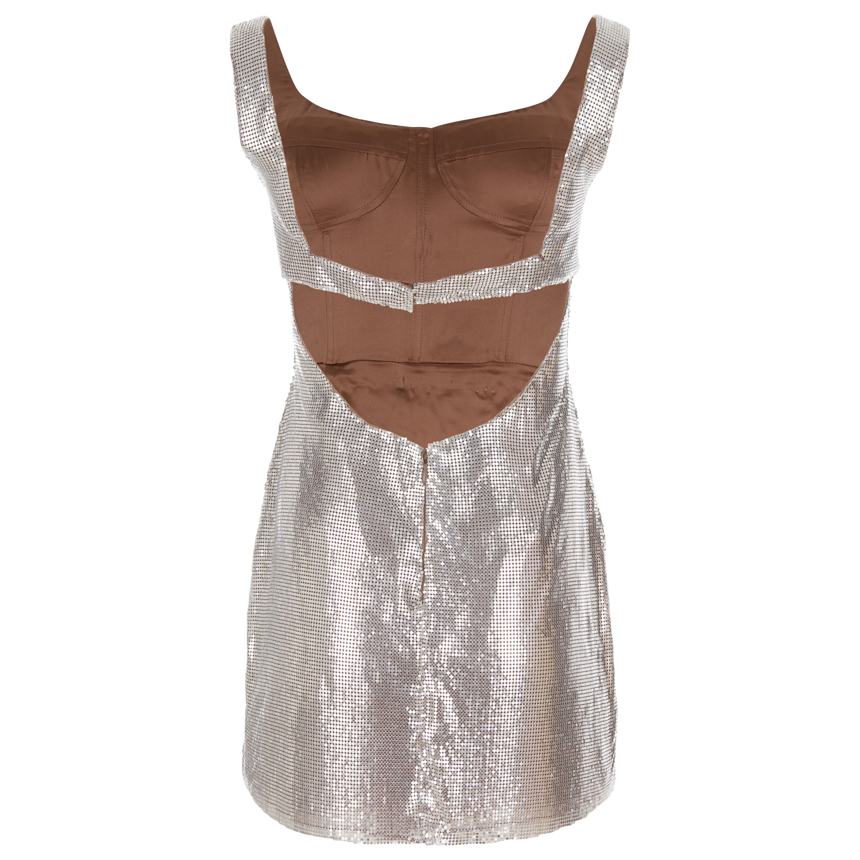 Chain Mail Corset Mini Dress - 2