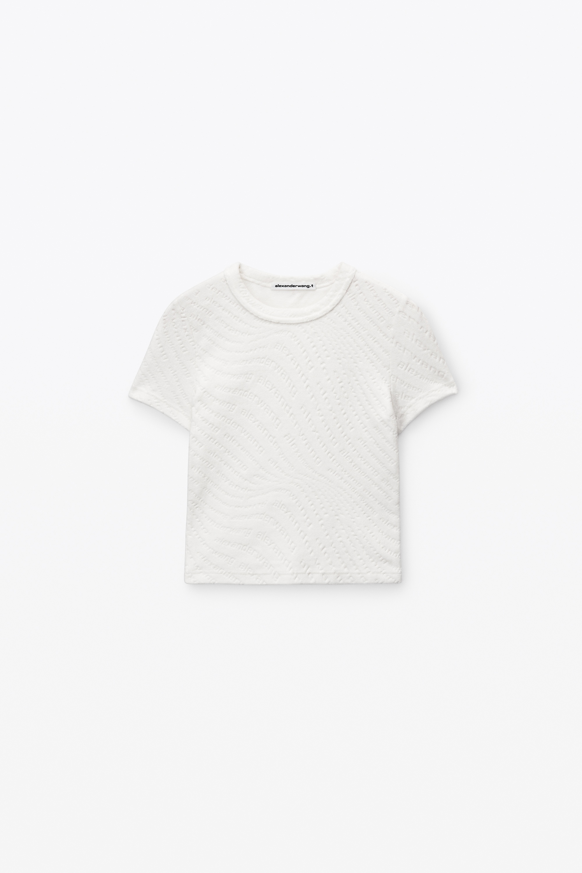 logo jacquard short sleeve baby tee - 1