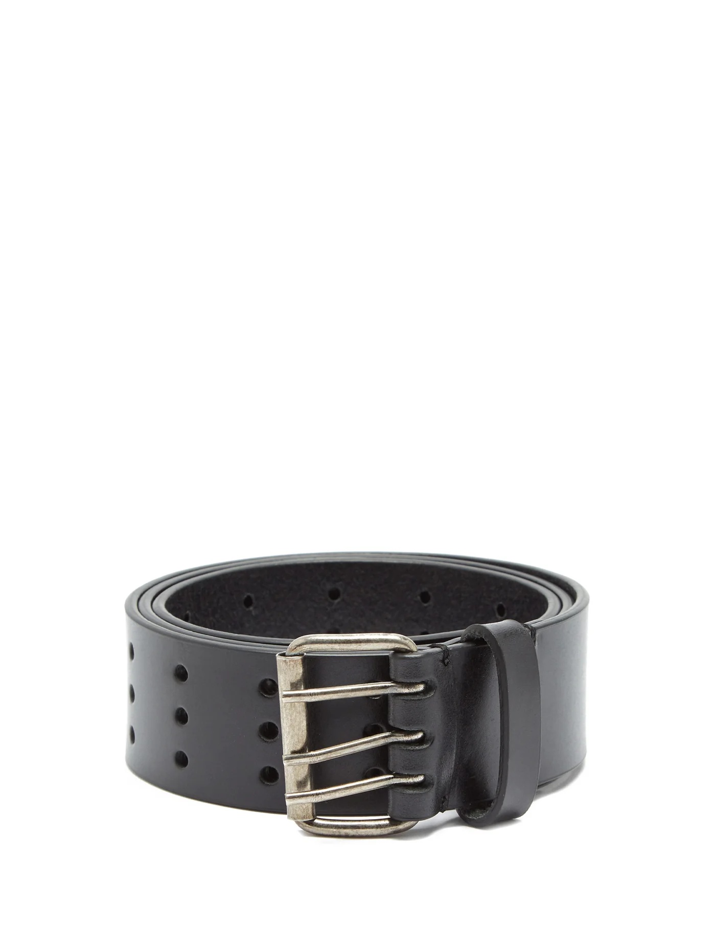 Triple-prong leather belt - 1