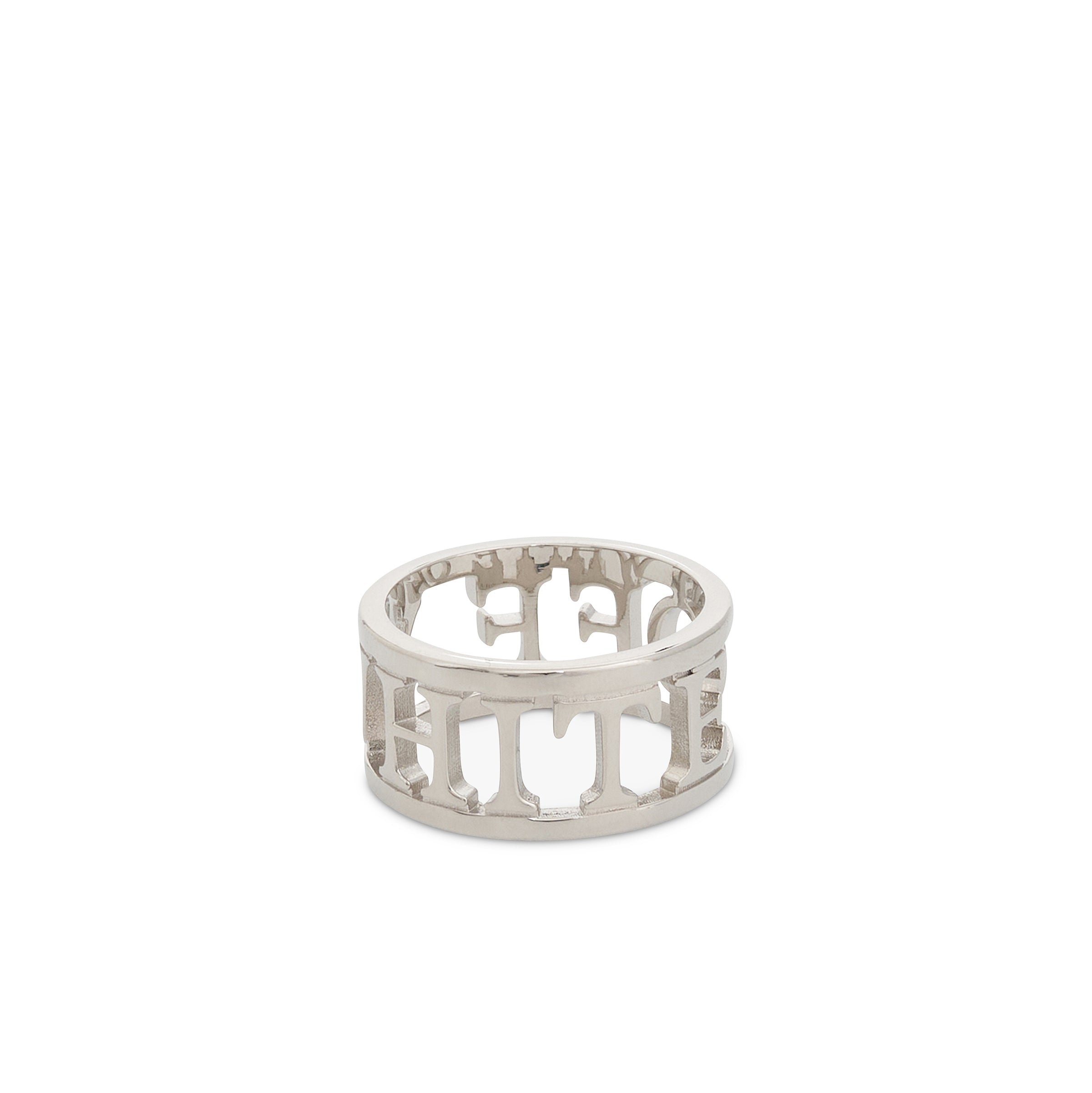 Logo Lettering Ring in Silver - 2