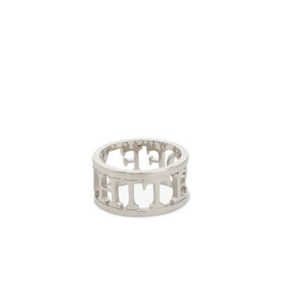 Off-White Logo Lettering Ring in Silver outlook