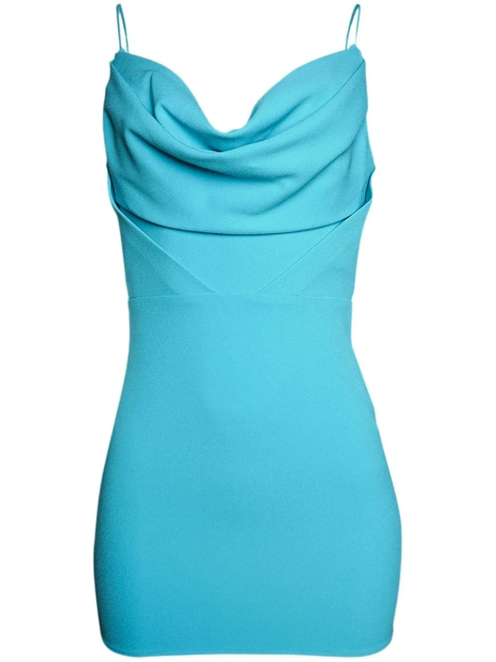 draped crepe minidress - 1