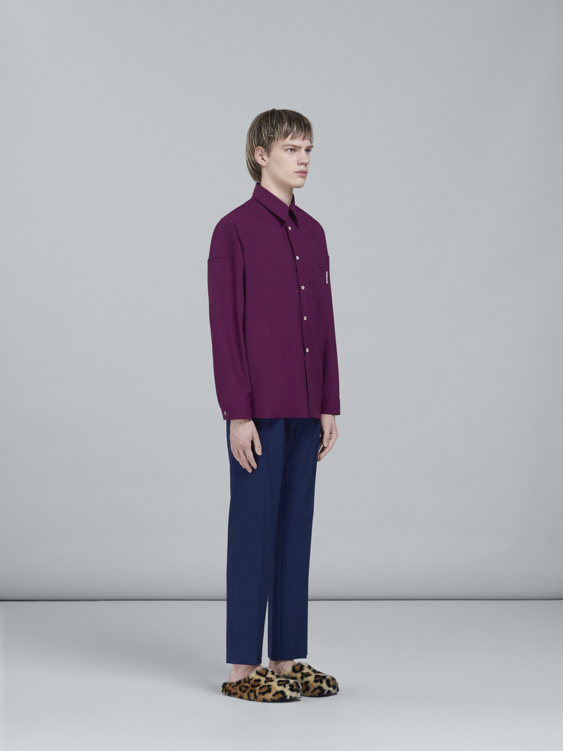 PURPLE TROPICAL WOOL SHIRT 5