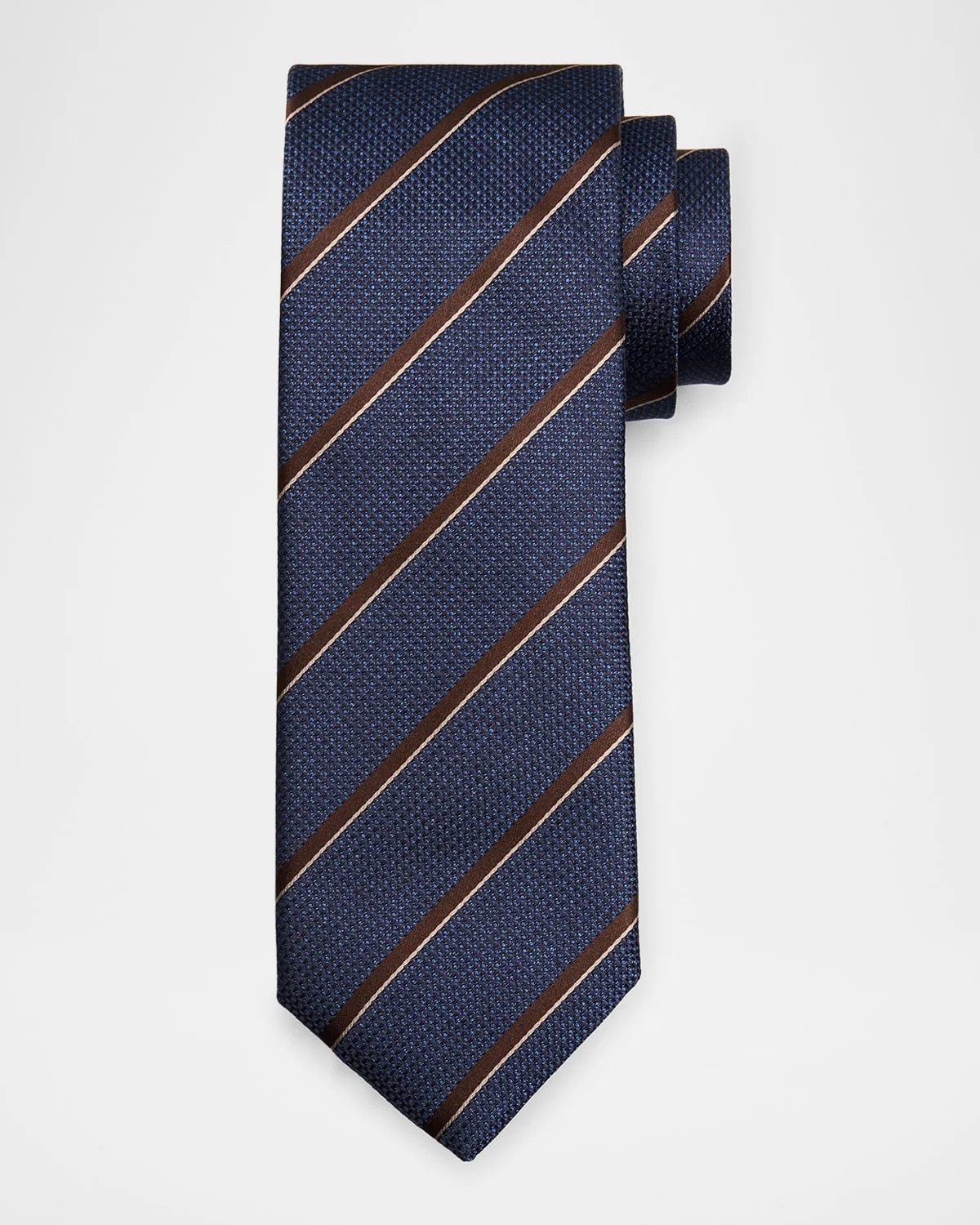 Men's Textured Multi-Stripe Silk Jacquard Tie - 1