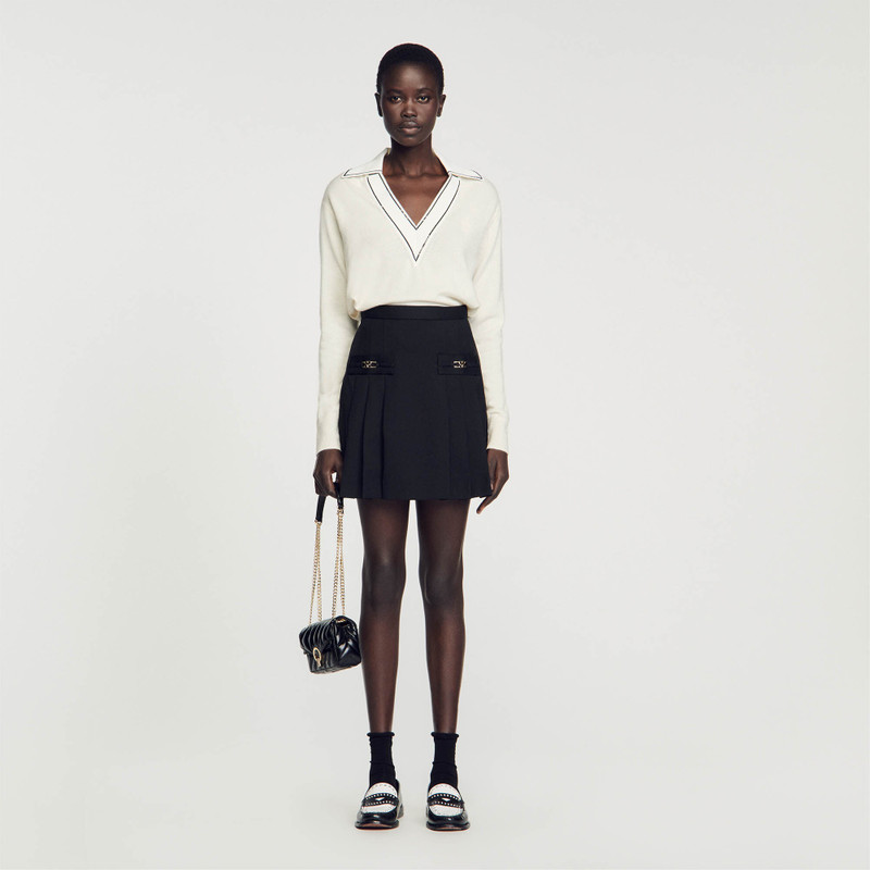 Sandro JUMPER WITH POLO SHIRT COLLAR outlook