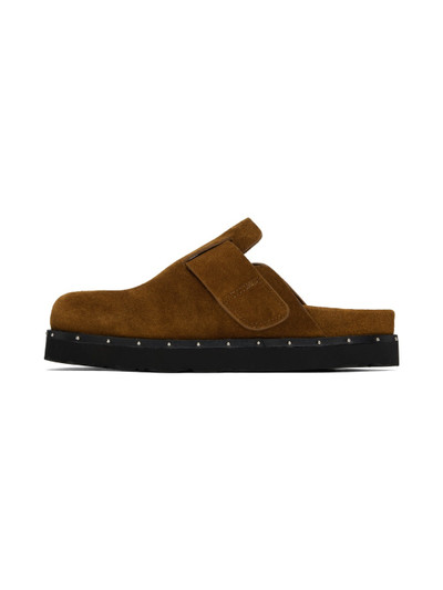 Palm Angels Brown Studded 'PA' Mules outlook