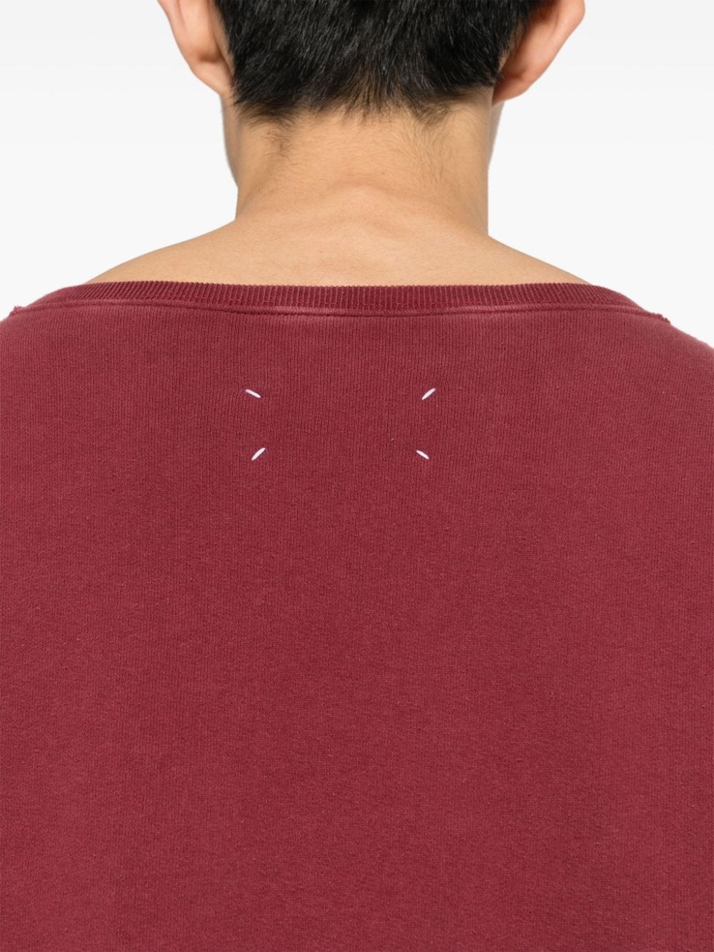 distressed layered cotton sweatshirt - 5