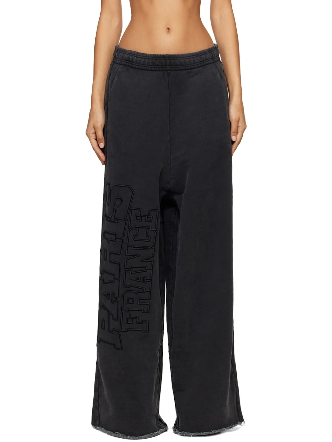 Black 'Paris' XXXL Sweatpants - 1