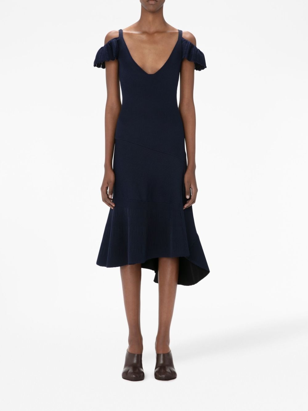 cold-shoulder ruffled dress - 3