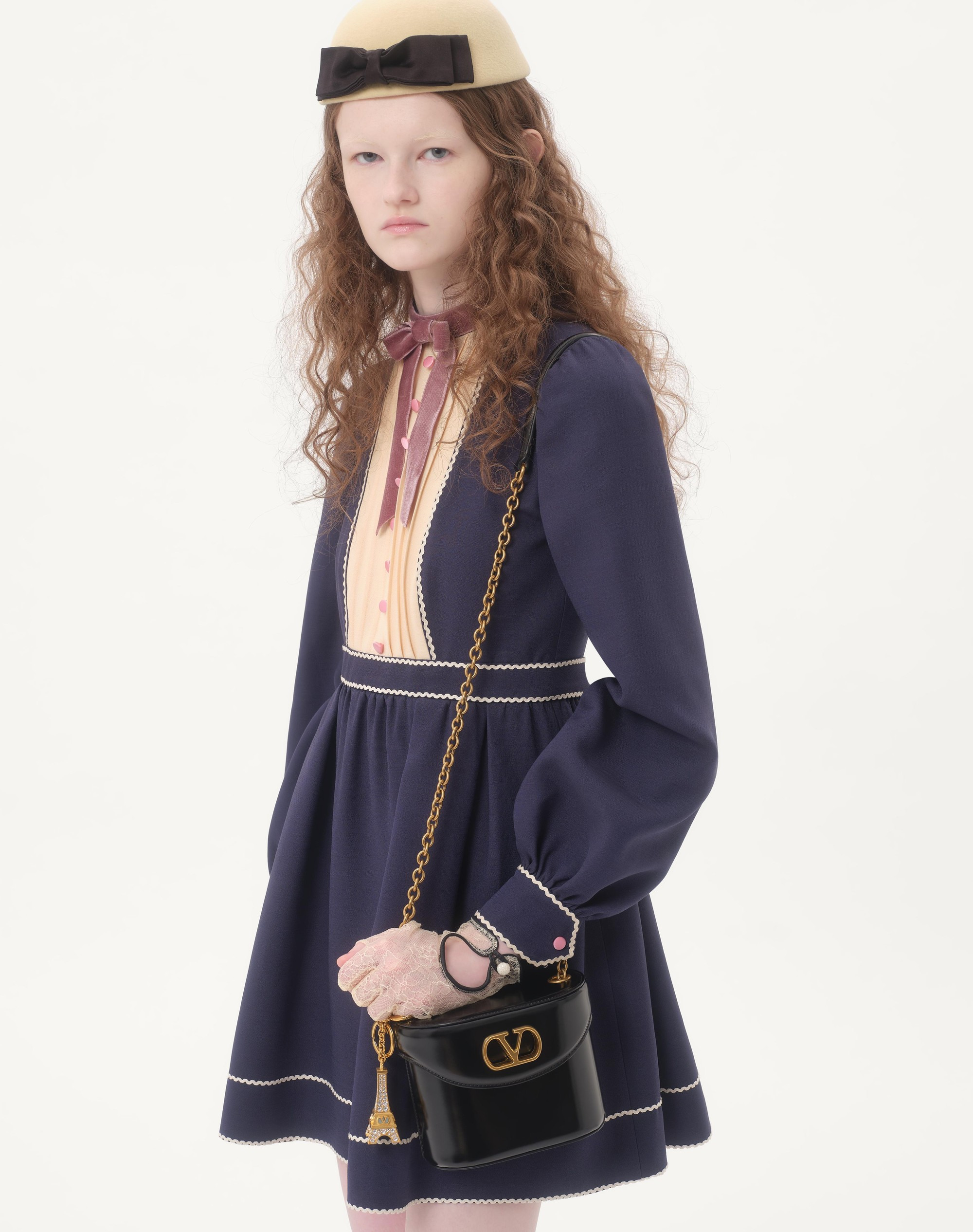 VALENTINO GARAVANI VAIN VANITY BAG IN SHINY CALFSKIN - 7