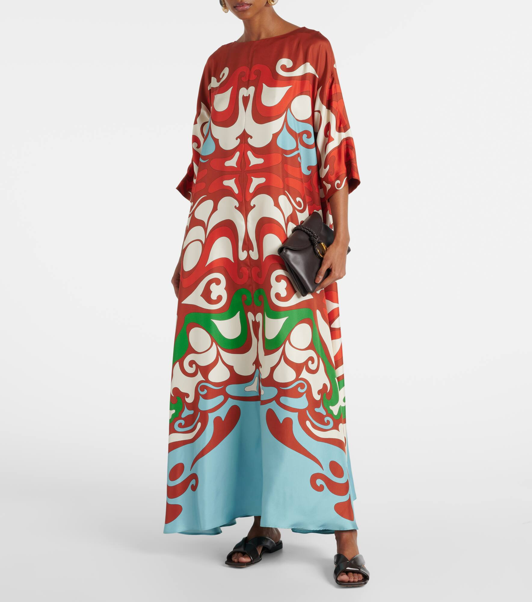 Muumuu printed silk twill maxi dress - 2