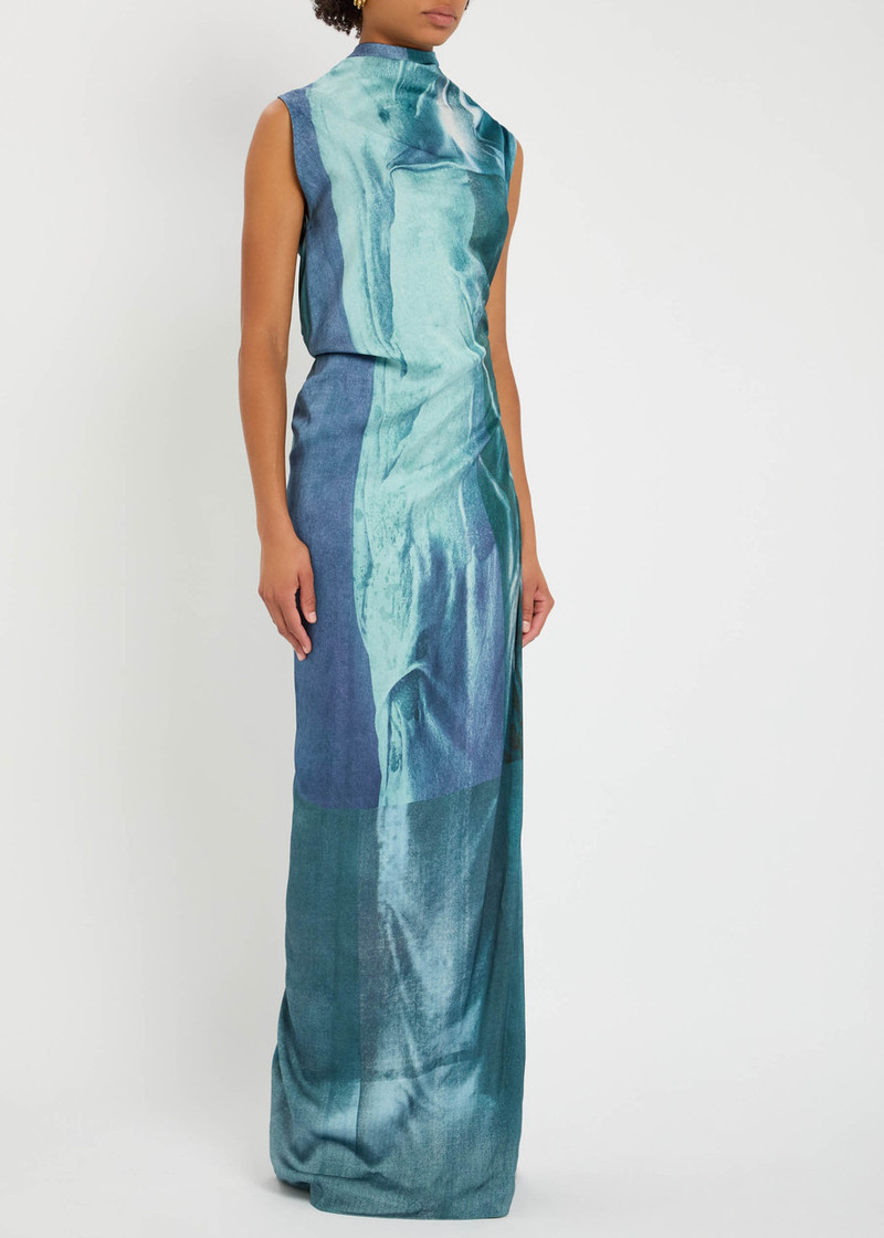 Jean Paul Gaultier Jean Paul Gaultier Printed Satin Maxi Dress outlook