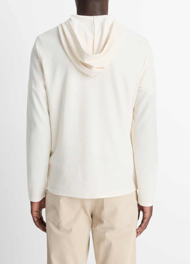 Vince Pima Cotton Piqué Hoodie outlook