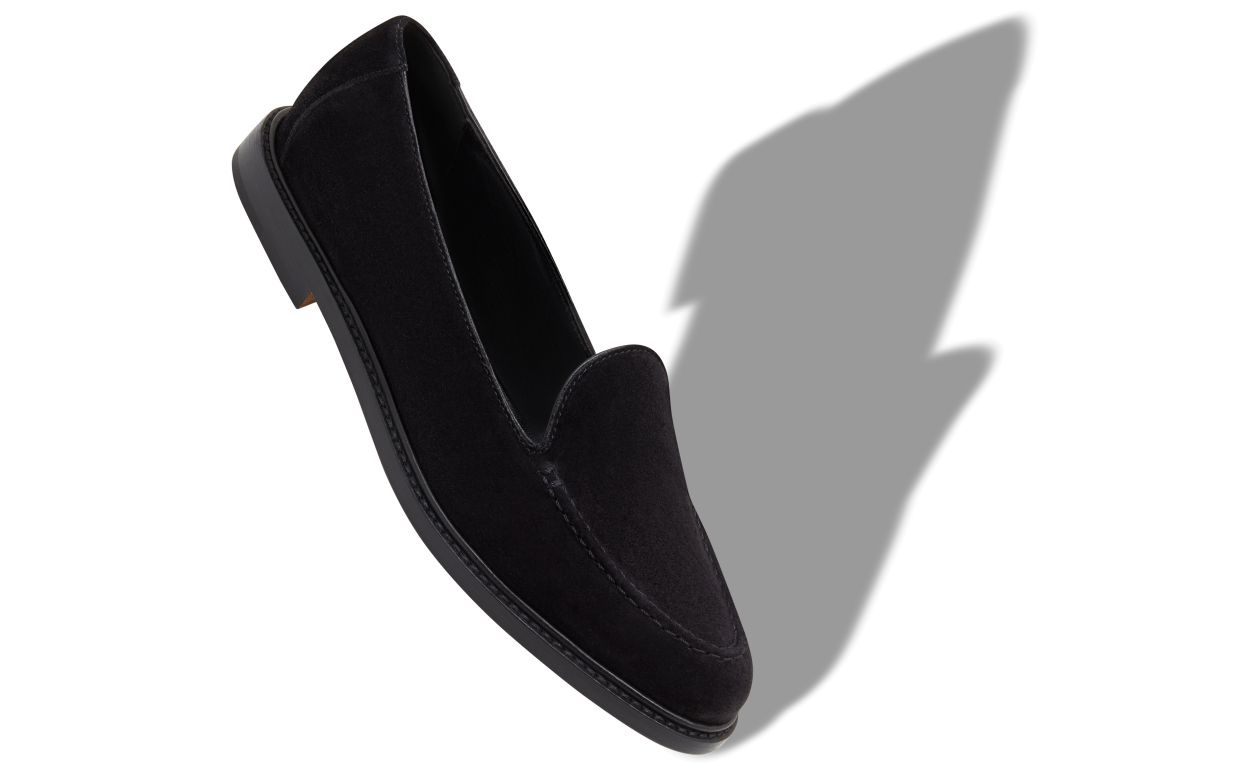 Black Calf Suede Loafers - 2