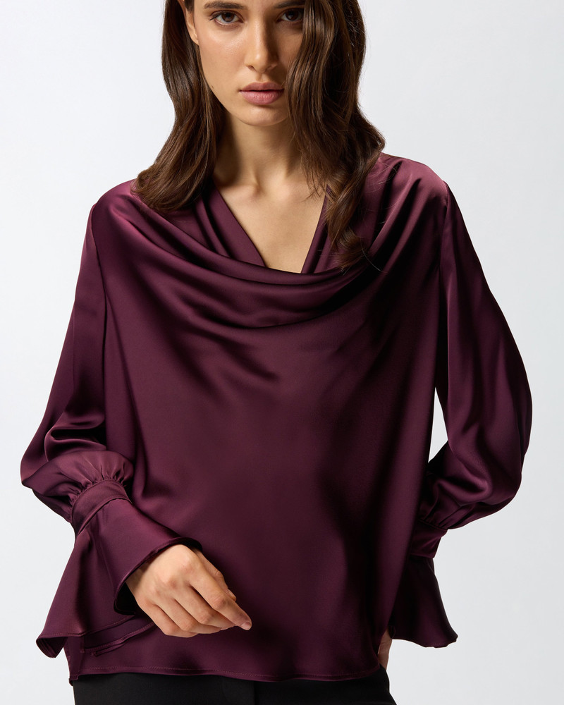 RELAXED-FIT SATIN BLOUSE 6