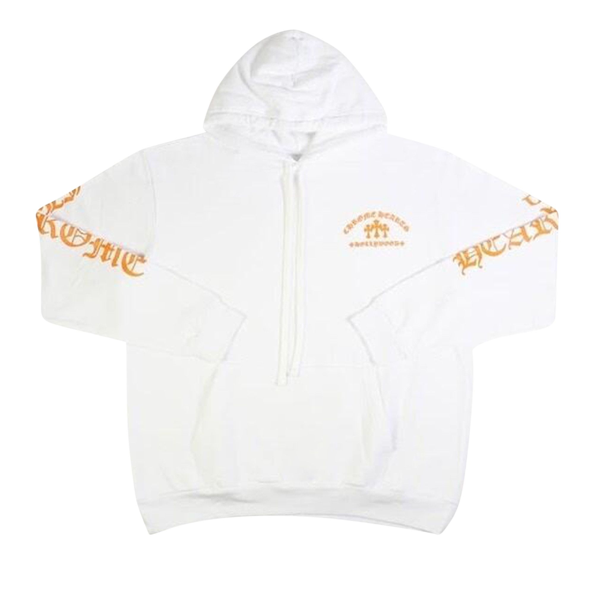 Chrome Hearts Tripple Cross Hoodie 'White/Orange' - 1