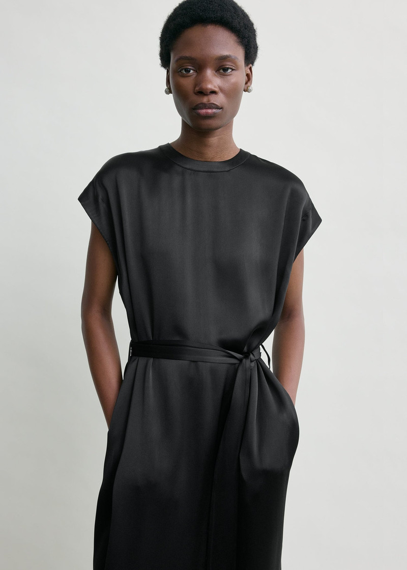 Crew satin dress black 5