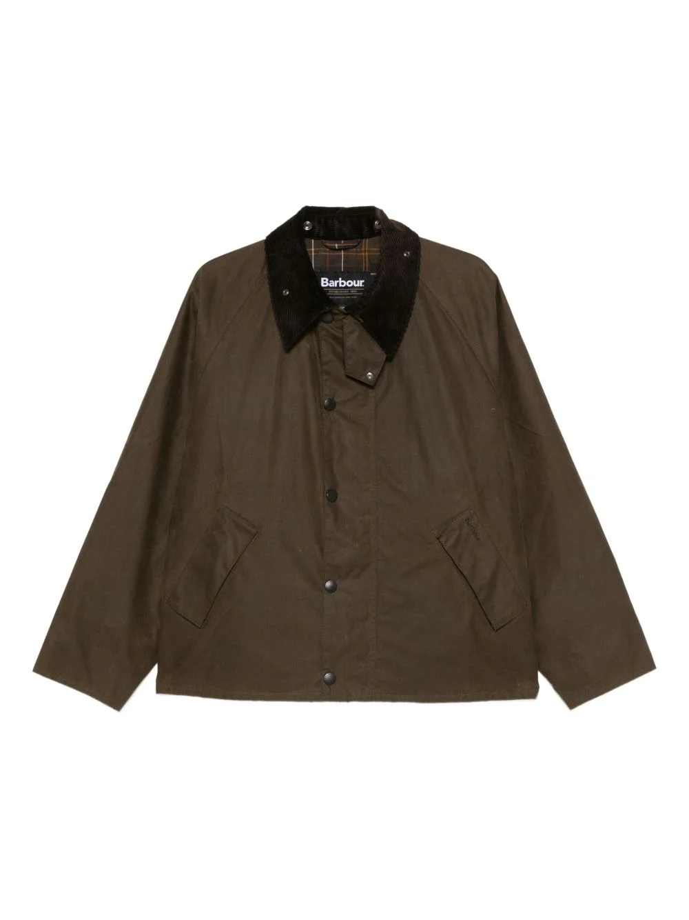 corduroy-collar jacket - 1
