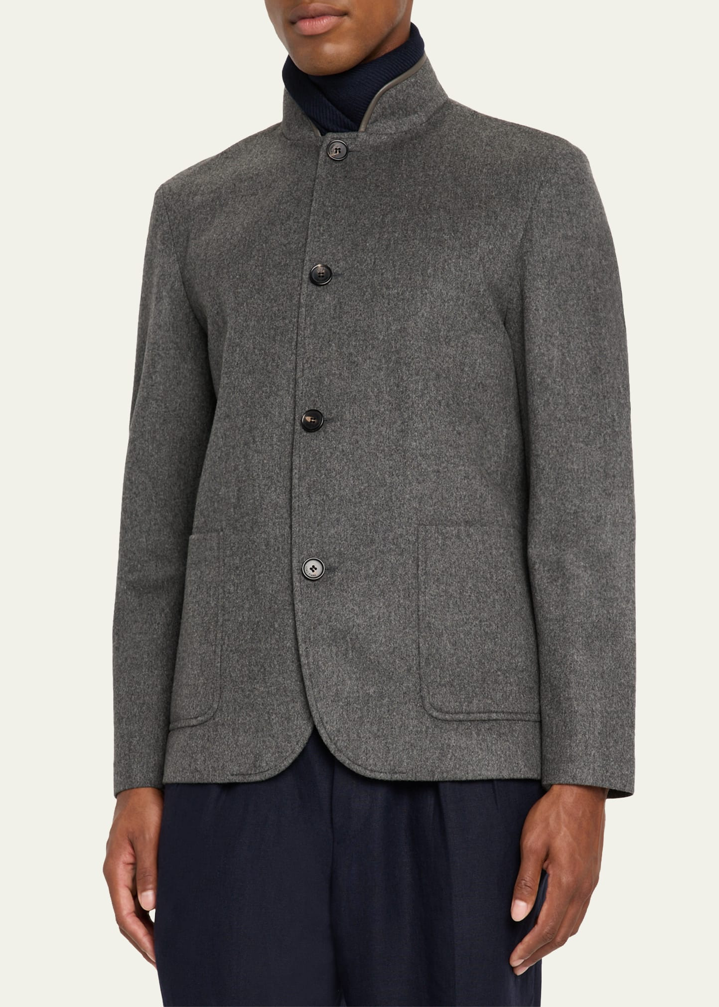 Men's Spagna Cashmere Single-Breasted Jacket - 4