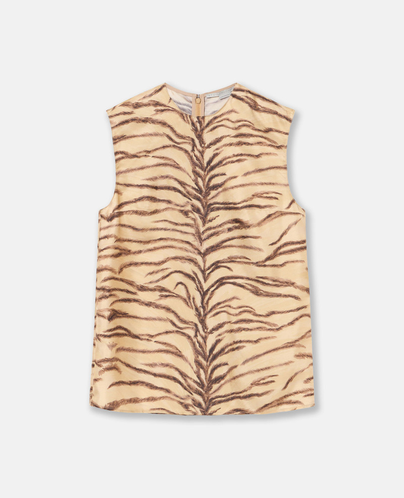 호랑이 인쇄 Sleeveless Top 1