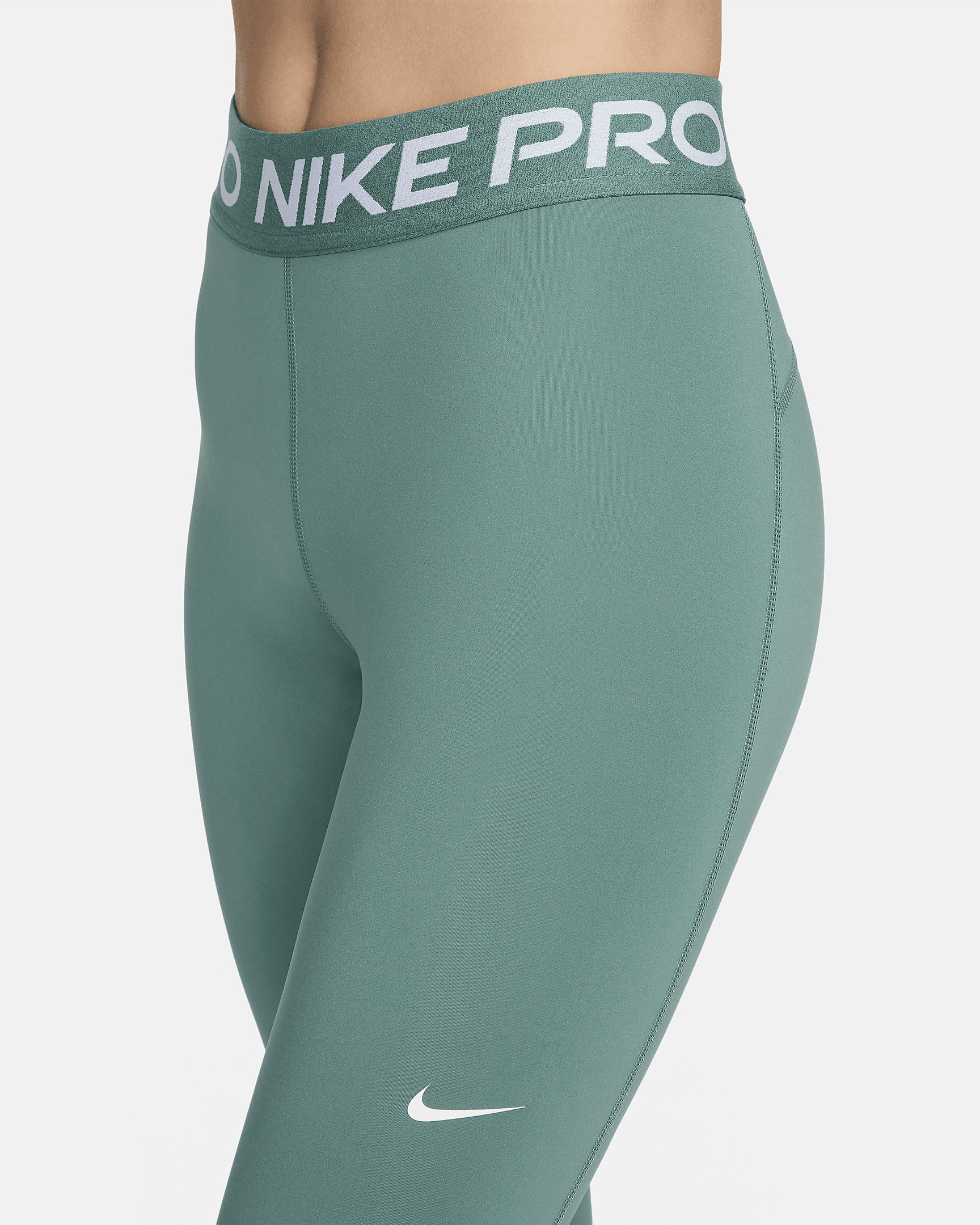 Women's Nike Pro Mid-Rise Mesh-Paneled Leggings - 3