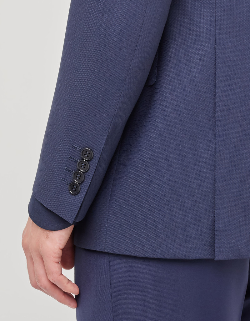 LIGHT BLUE AND BLUE SILK AND CASHMERE REGULAR-FIT OVERCHECK JACKET 59