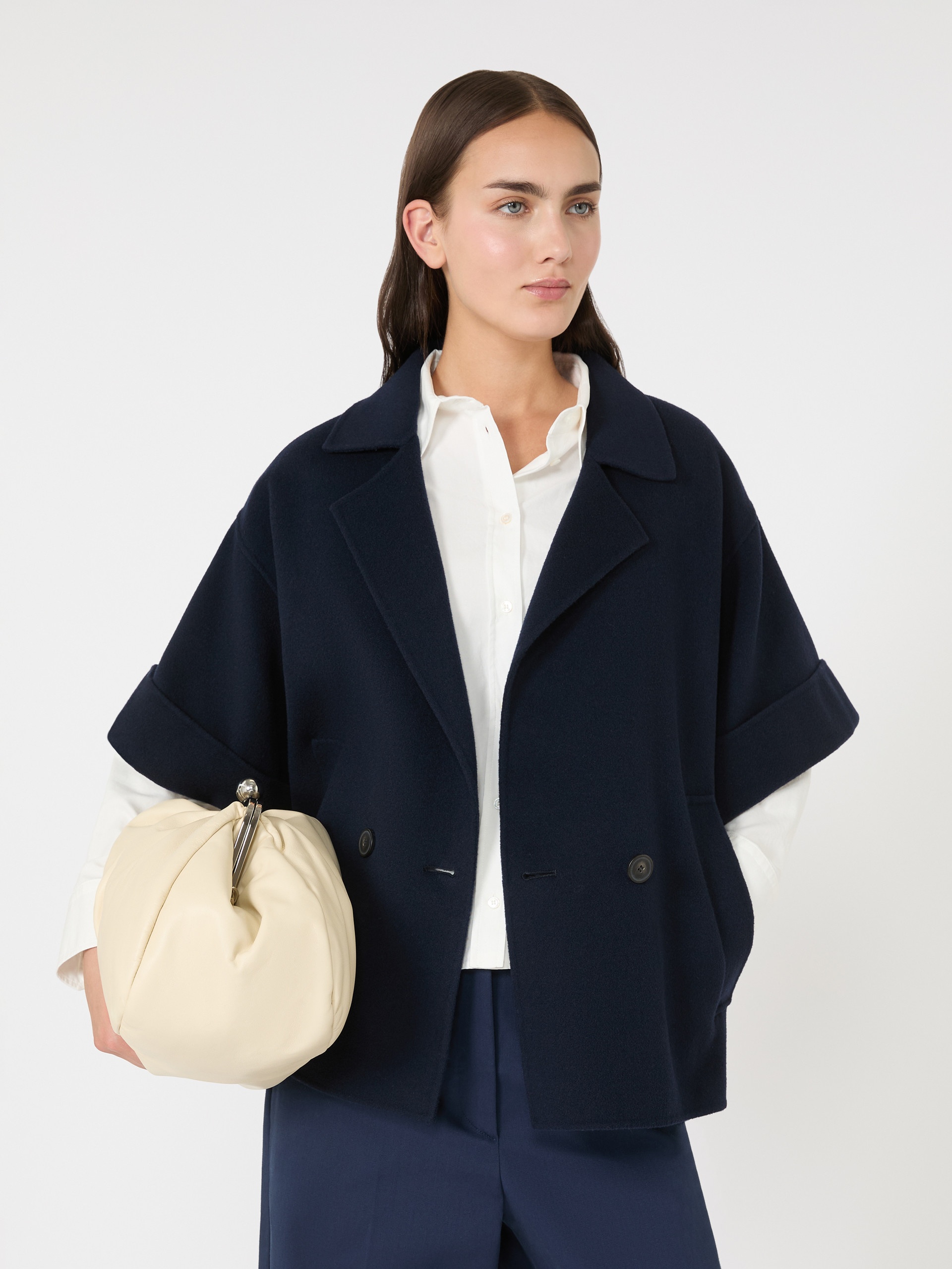 PERA Short wool broadcloth coat - 5