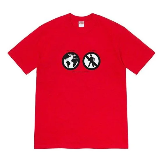 Supreme FW19 Week 1 Save The Planet Tee Earth Short Sleeve Unisex Red SUP-FW19-236 - 1