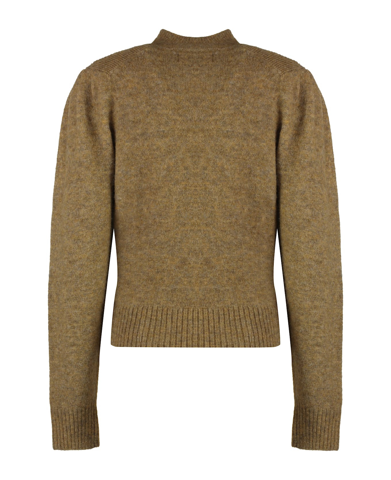 Honey Wool-blend Crew-neck Sweater - 2