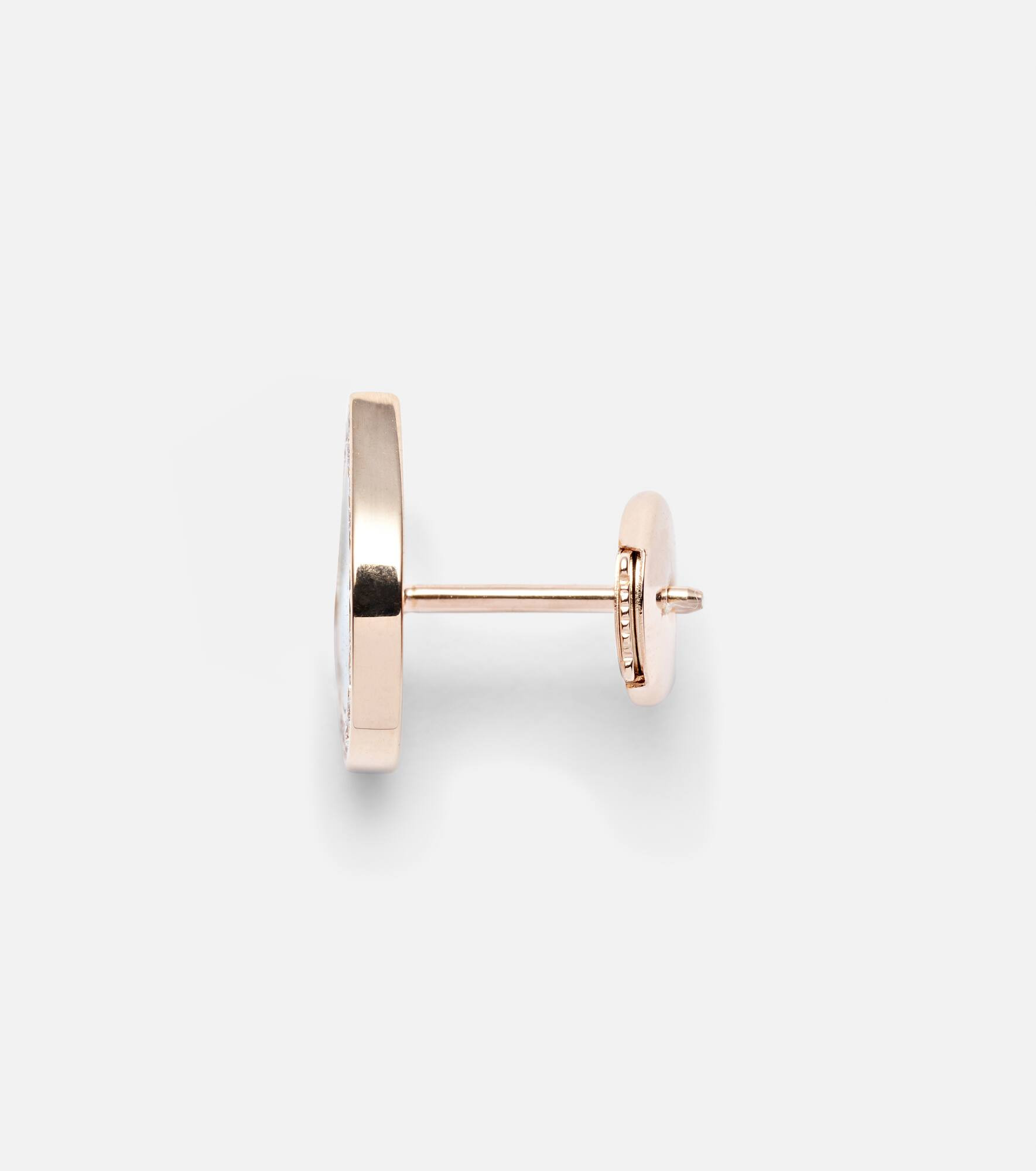 Antifer 18kt rose gold single earring with onyx and diamonds - 4