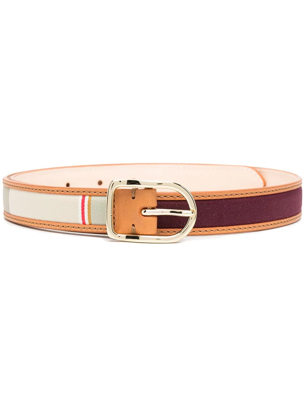 striped skinny belt - 1