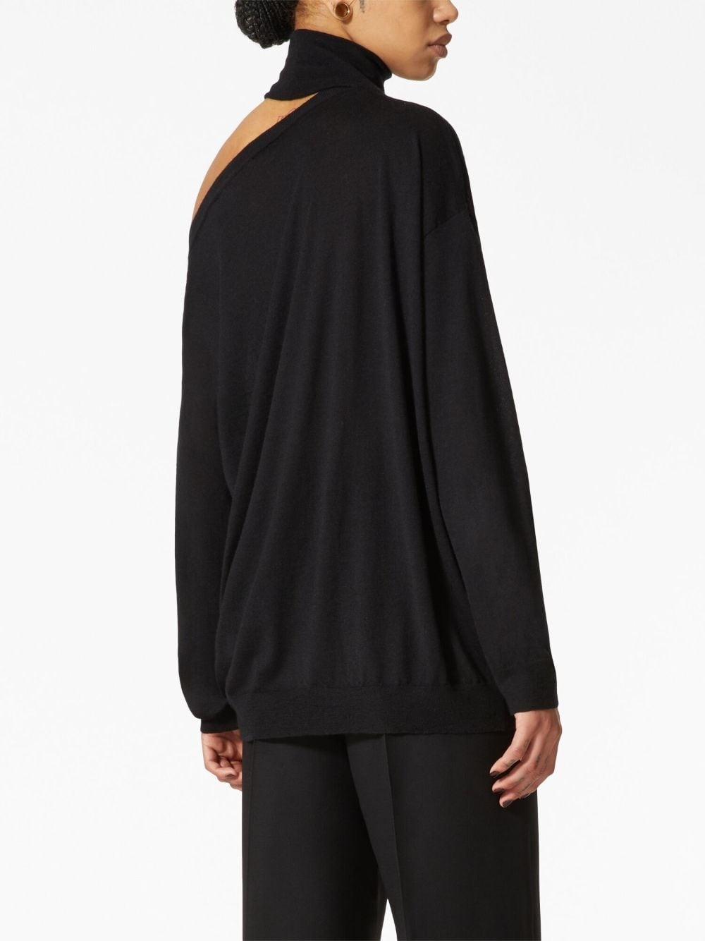 cut-out roll-neck jumper - 4