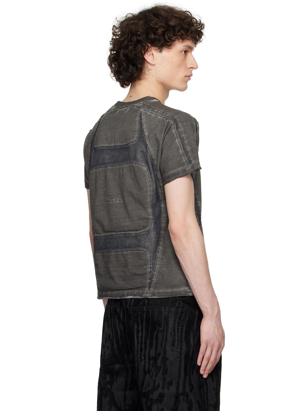 Gray Battle Turtle Mesh T-shirt - 3