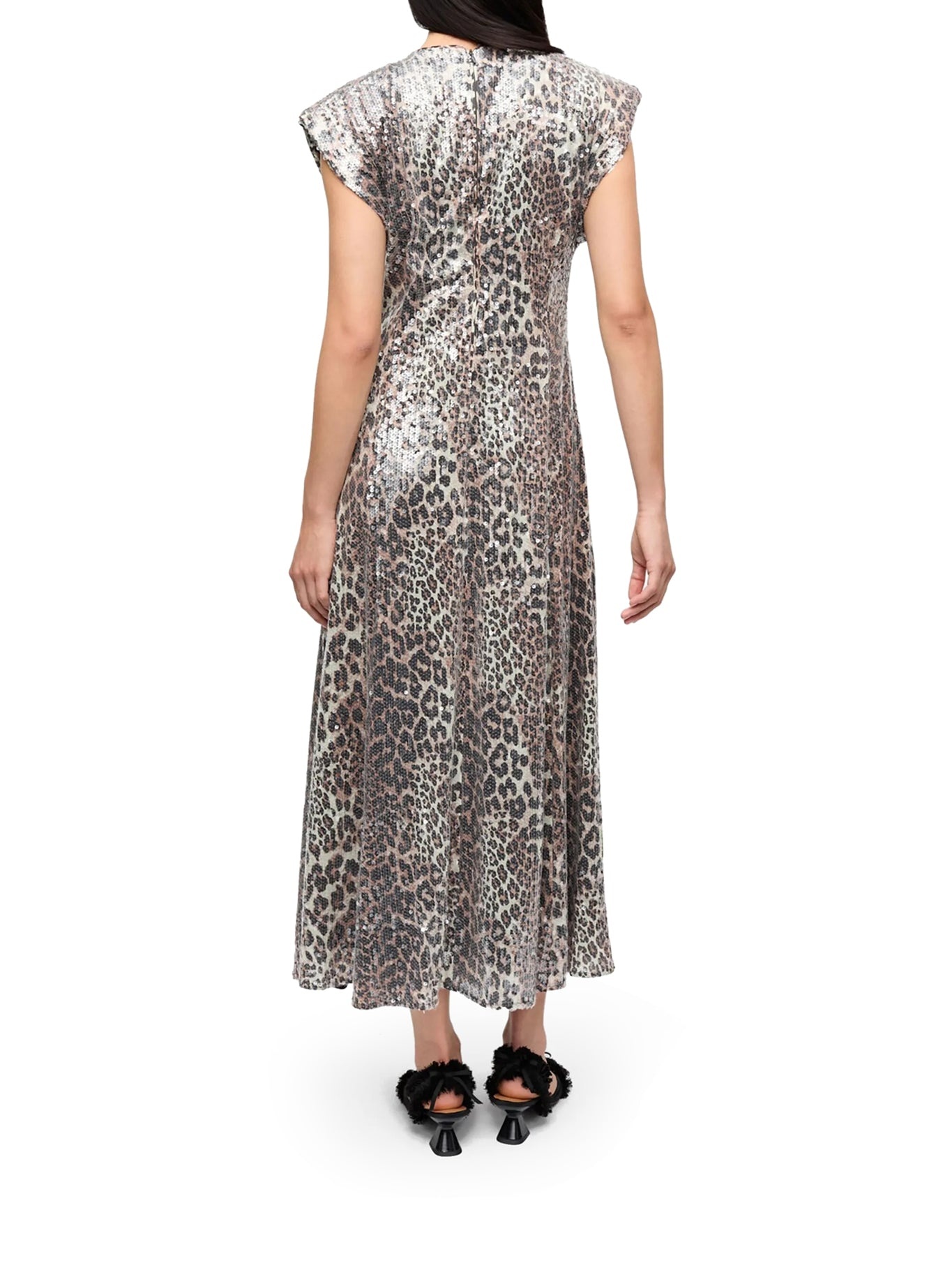 LEOPARD MIDI DRESS WITH SEQUINS - 3