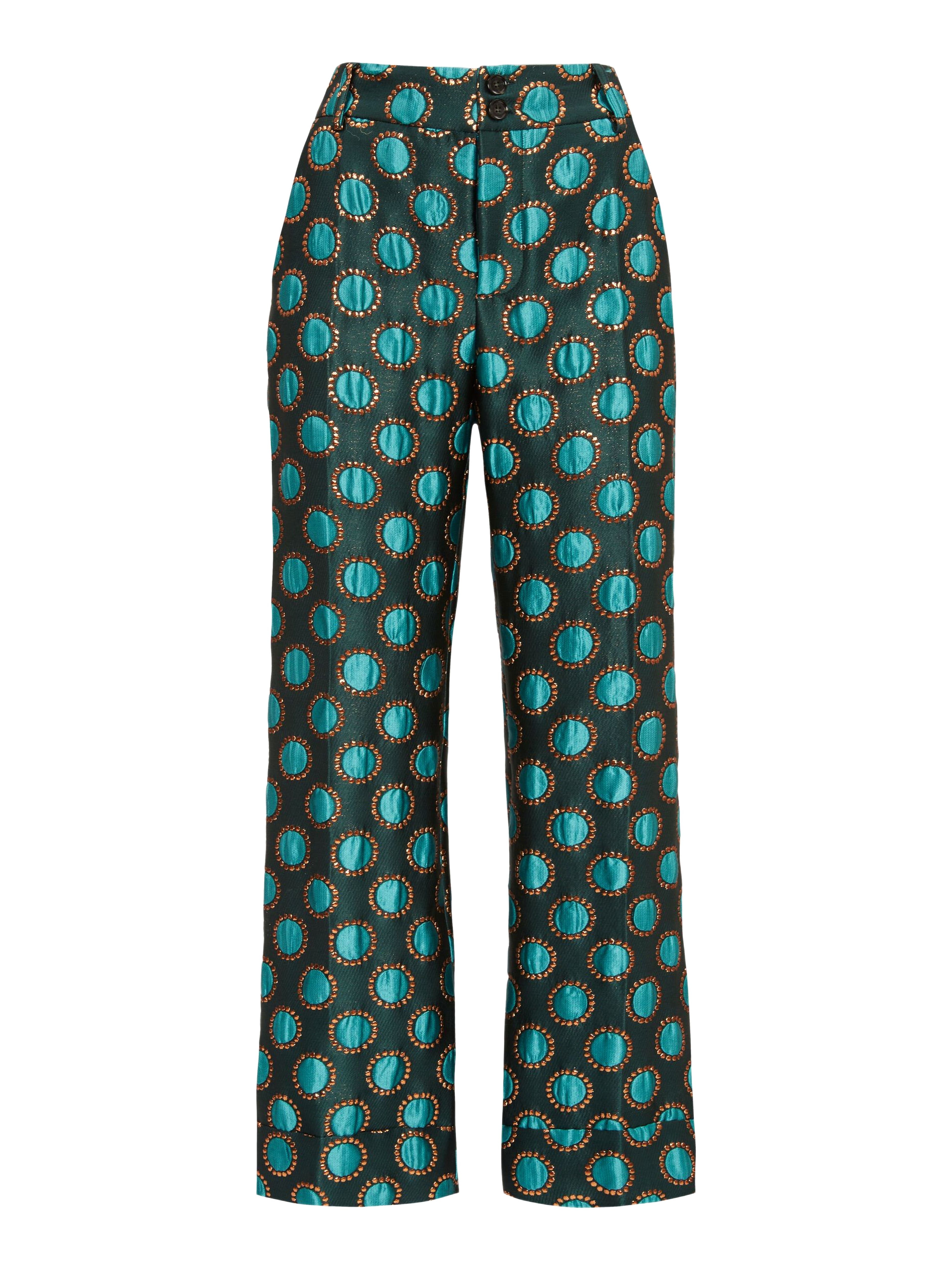 La DoubleJ Hendrix Pants Jacquard Winter Sun Emerald at Nordstrom - 2