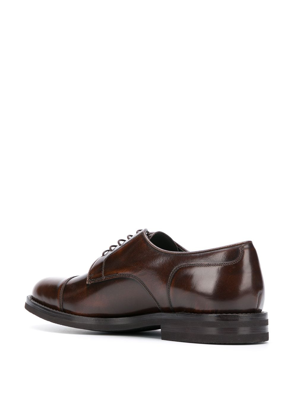 polished derby shoes - 3