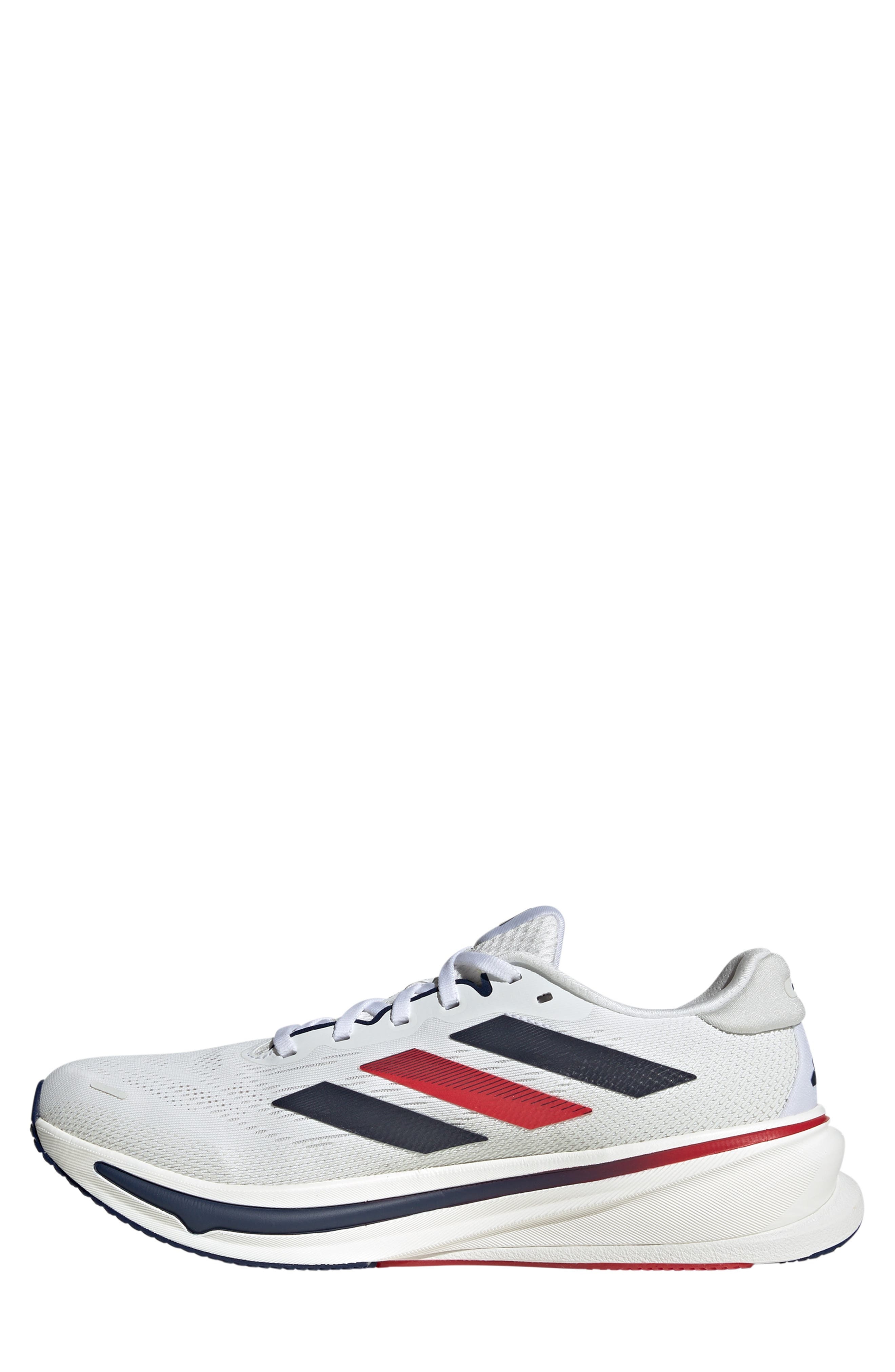 adidas Supernova Rise 2 Running Shoe in White/Dark Blue/Pure Ruby at Nordstrom - 6