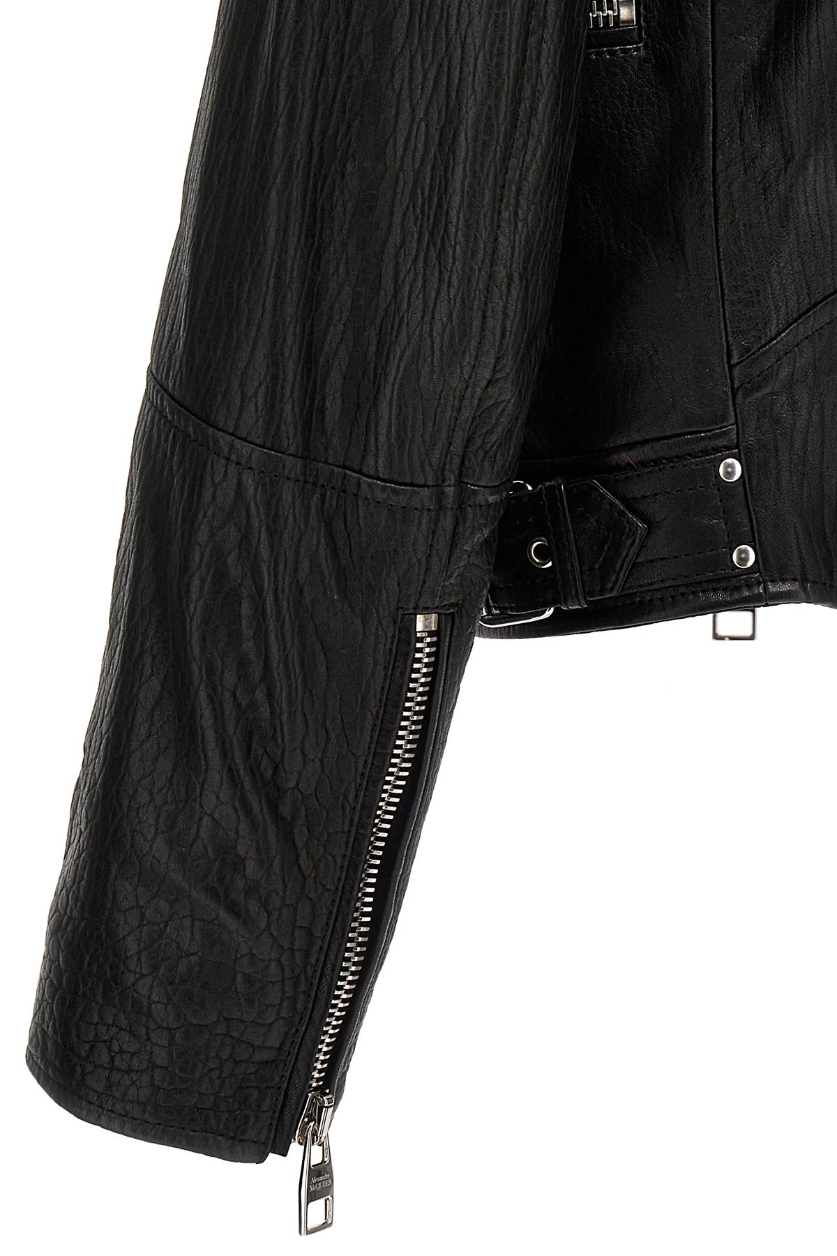 Texture leather jacket - 5
