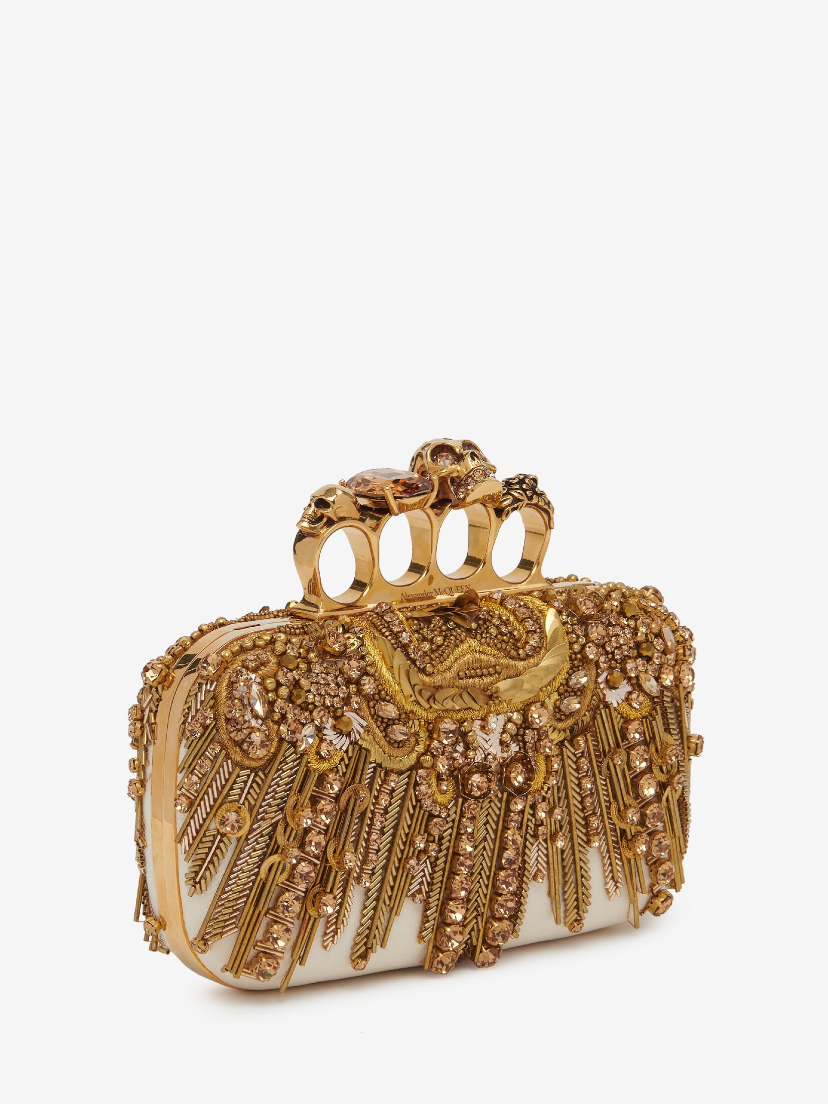 Women's Knuckle Clutch in Gold - 2