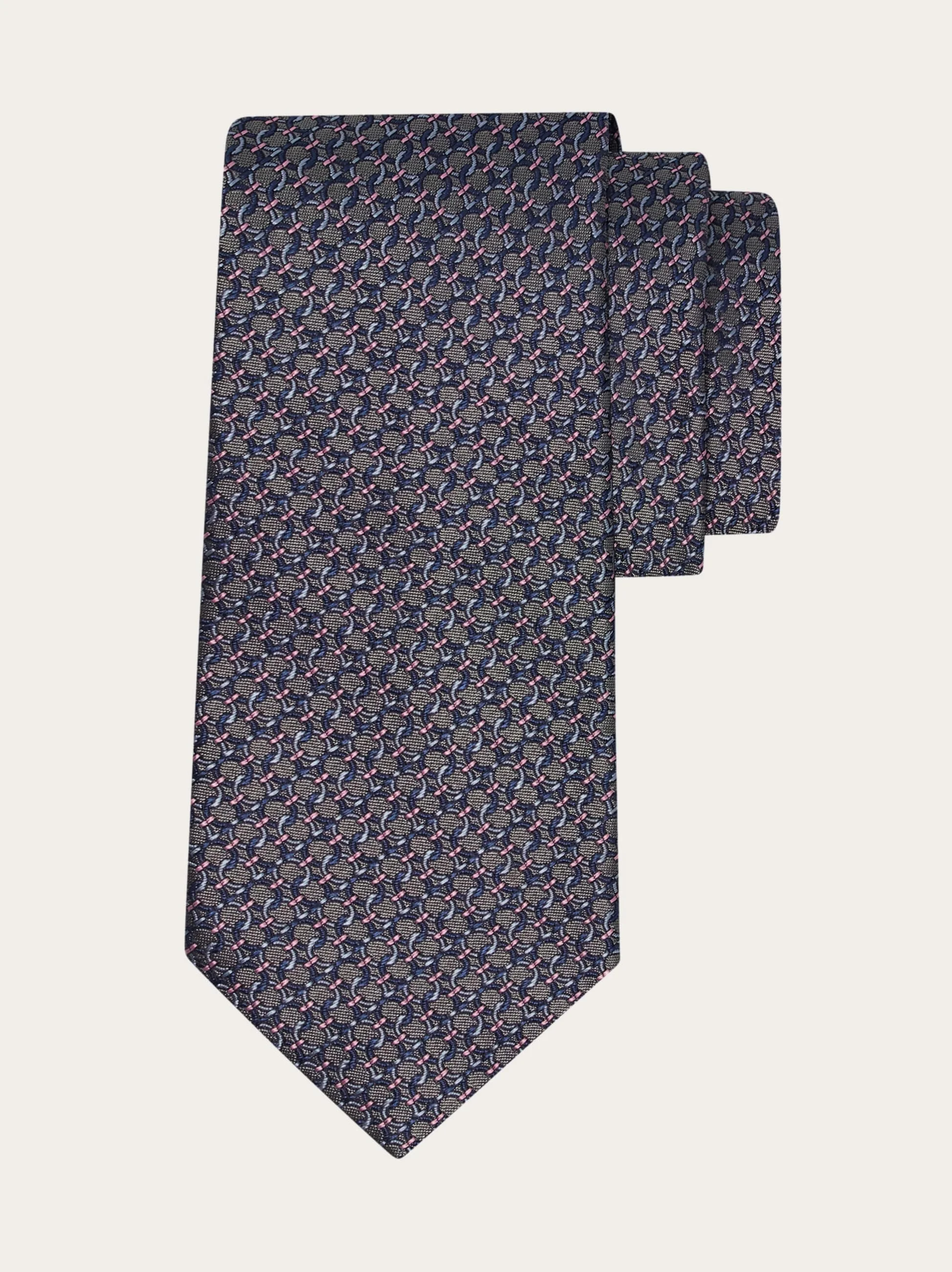 Gancini silk jacquard tie - 1