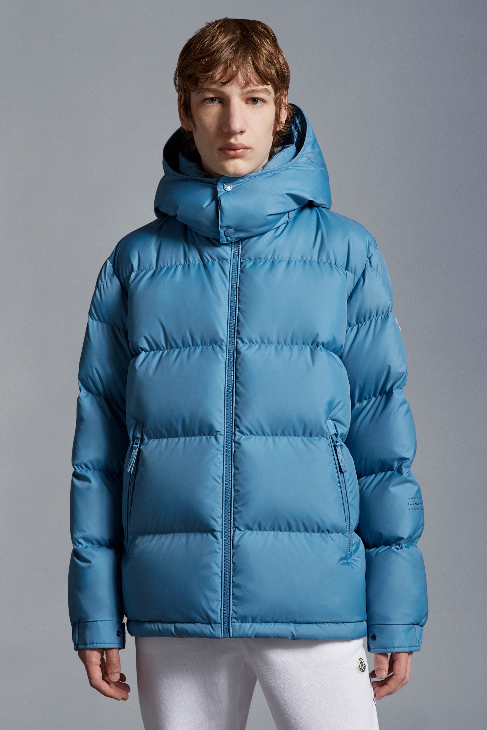 7 Moncler x FRGMT | Acanthus Blue Nylon Down Jacket