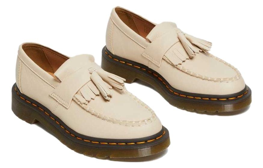 (WMNS) Dr.Martens Adrian Virginia Leather Tassel Loafers 'Parchment Beige' 22760292 - 3