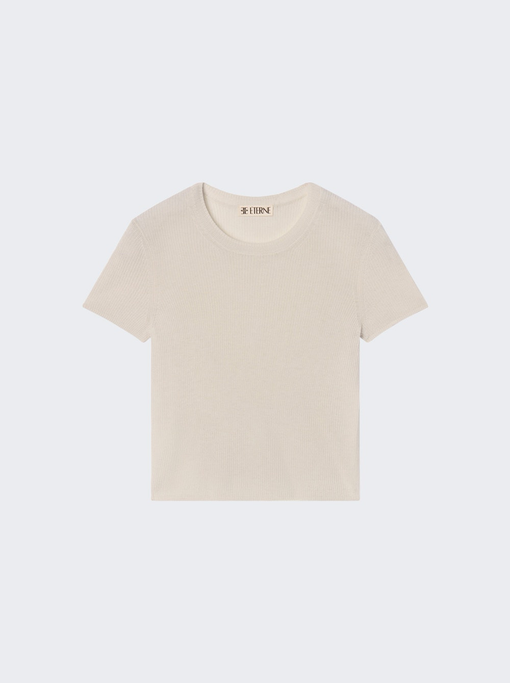 Rib Stitch Baby Tee Bone - 1