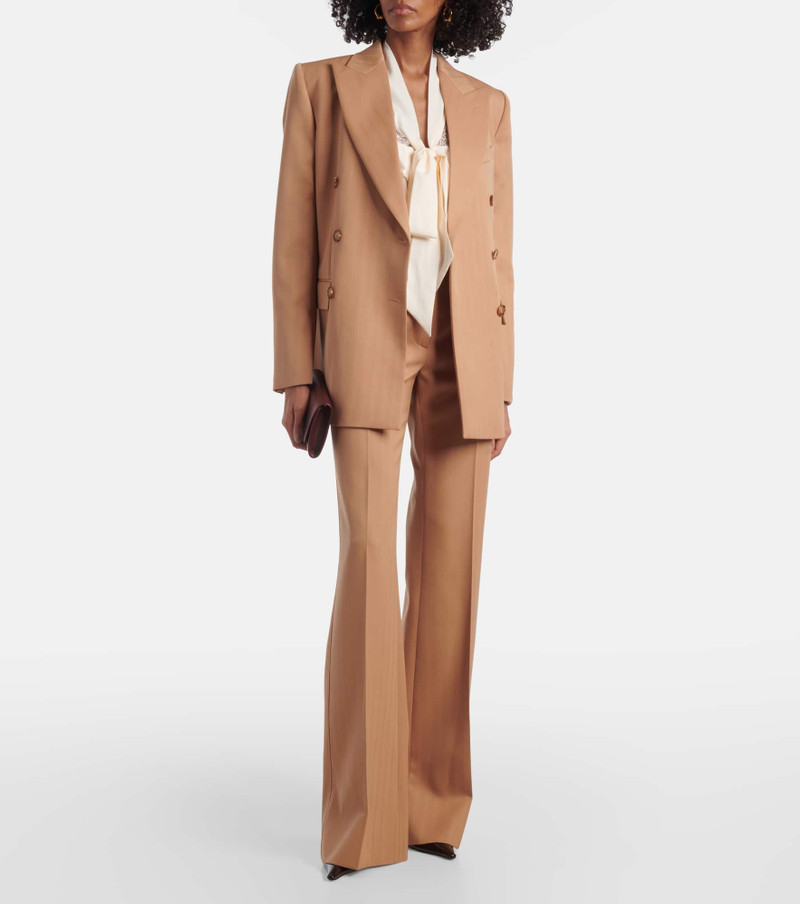 Stella McCartney Low-rise striped wool flared pants outlook