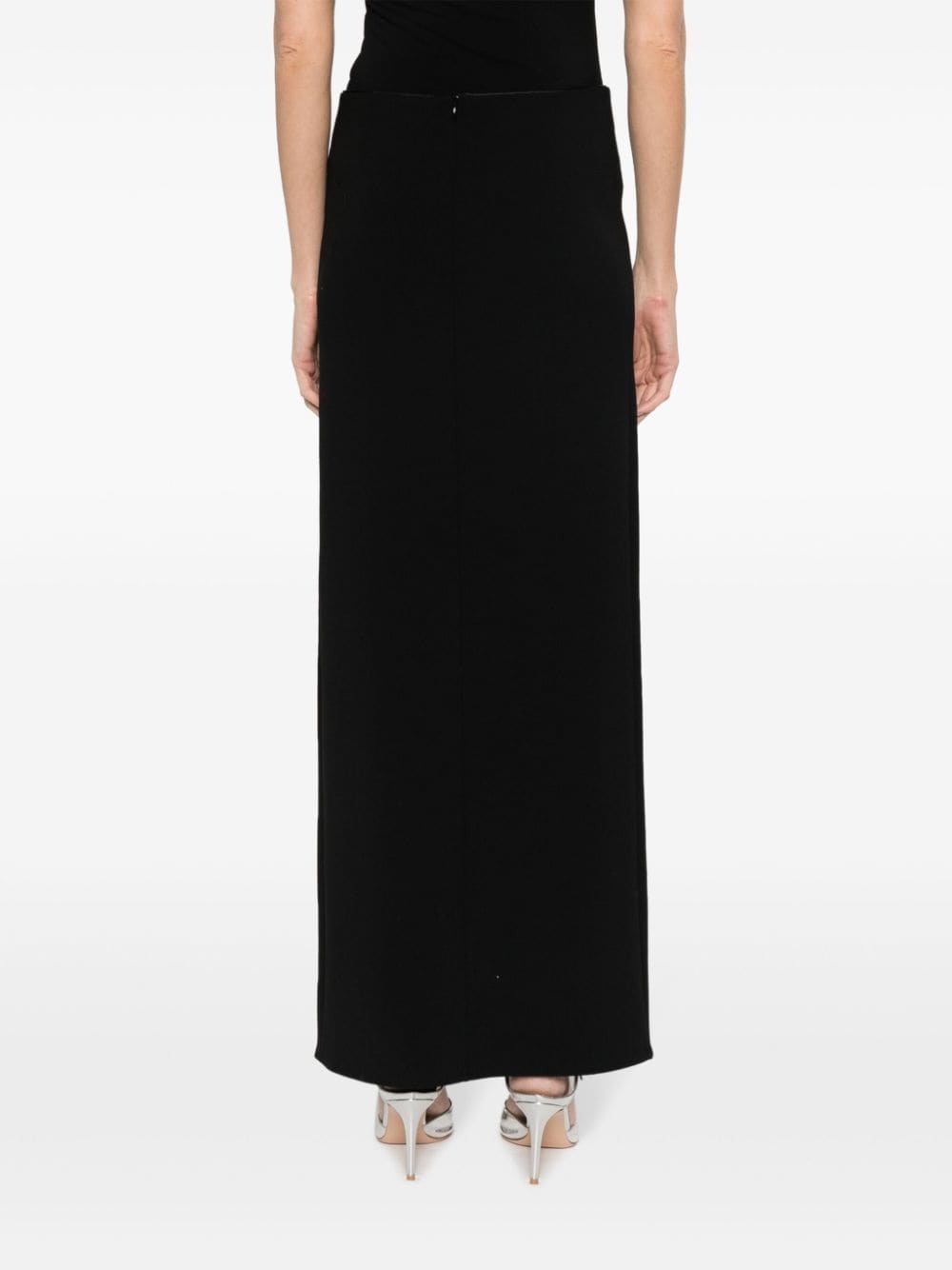 floral-appliquÃ© wool-blend skirt - 4